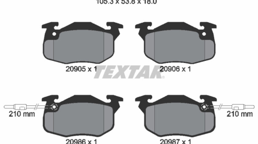 Set placute frana,frana disc punte fata (2090506 TEXTAR) Citroen,Citroen (DF-PSA),DALLAS,MAPLE (SMA),PEUGEOT,RENAULT,TALBOT