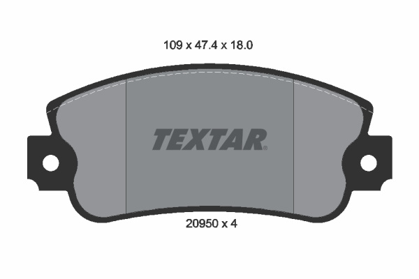 Set placute frana,frana disc punte fata (2095005 TEXTAR) AUTOBIANCHI,FIAT,LANCIA,SEAT