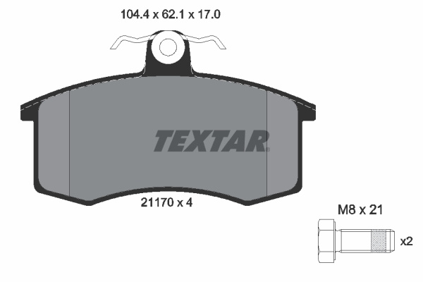 Set placute frana,frana disc punte fata (2117002 TEXTAR) DATSUN,LADA,ZAZ