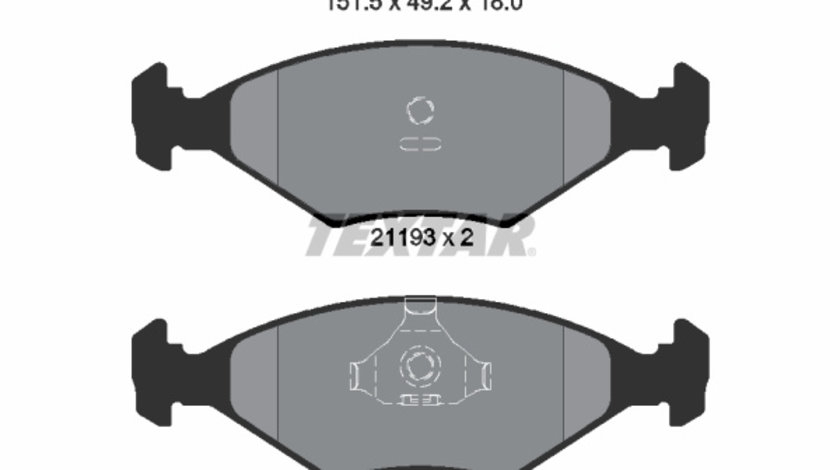 Set placute frana,frana disc punte fata (2119301 TEXTAR) FIAT,INNOCENTI,VW