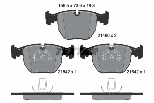 Set placute frana,frana disc punte fata (2148681 TEXTAR) ALPINA,BMW