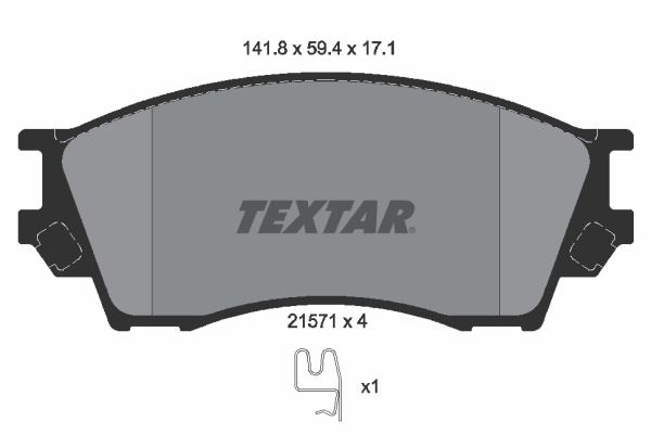 Set placute frana,frana disc punte fata (2157101 TEXTAR) EUNOS,FORD AUSTRALIA,MAZDA