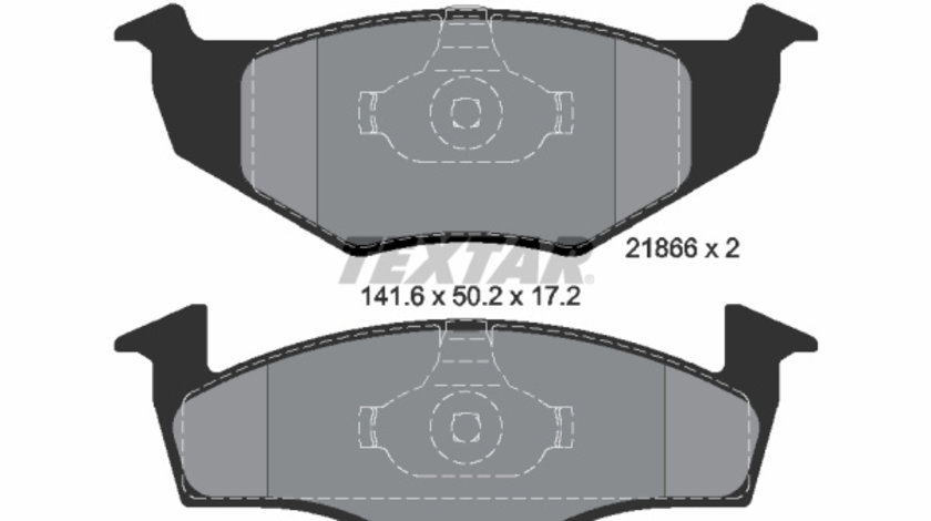 Set placute frana,frana disc punte fata (2186602 TEXTAR) SEAT,SKODA,VW