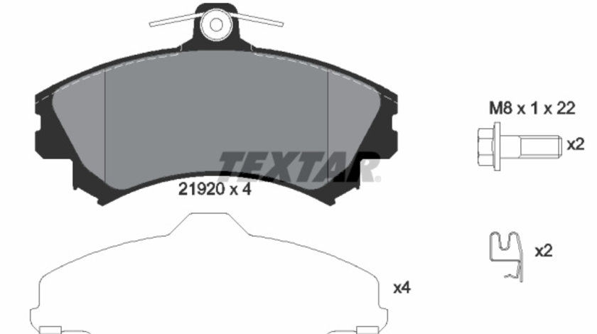 Set placute frana,frana disc punte fata (2192003 TEXTAR) CHANGHE,HAIMA (FAW),MITSUBISHI,SMART