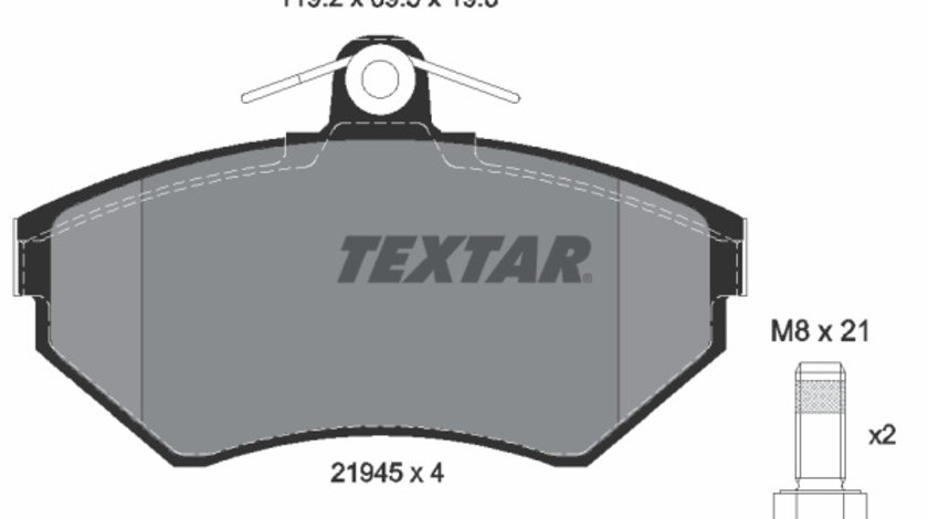 Set placute frana,frana disc punte fata (2194503 TEXTAR) AUDI,VW