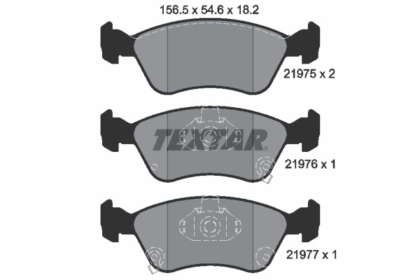 Set placute frana,frana disc punte fata (2197502 TEXTAR) TOYOTA