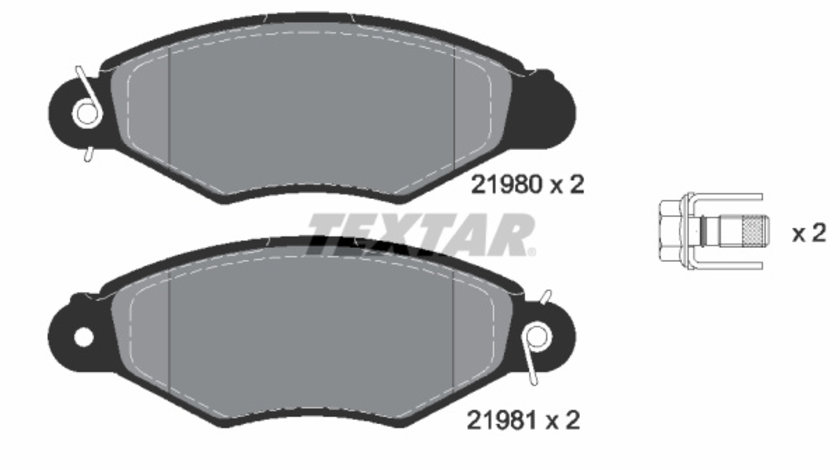 Set placute frana,frana disc punte fata (2198004 TEXTAR) AUVERLAND,Citroen,FIAT,PEUGEOT,RENAULT,TALBOT