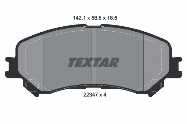 Set placute frana,frana disc punte fata (2234701 TEXTAR) RENAULT