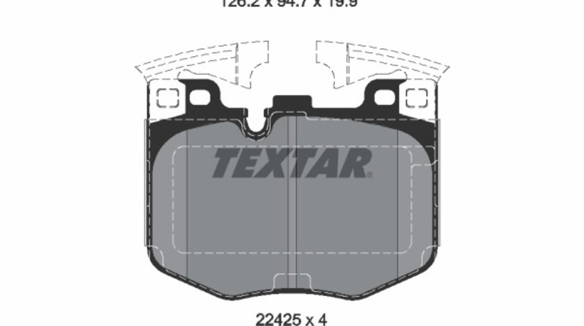 Set placute frana,frana disc punte fata (2242501 TEXTAR) BMW,BMW (BRILLIANCE),TOYOTA