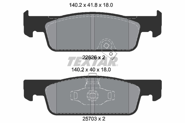 Set placute frana,frana disc punte fata (2262601 TEXTAR) SMART