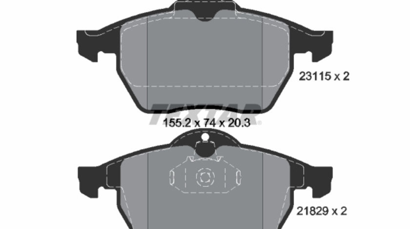 Set placute frana,frana disc punte fata (2311502 TEXTAR) CHEVROLET,HOLDEN,OPEL,SAAB,VAUXHALL