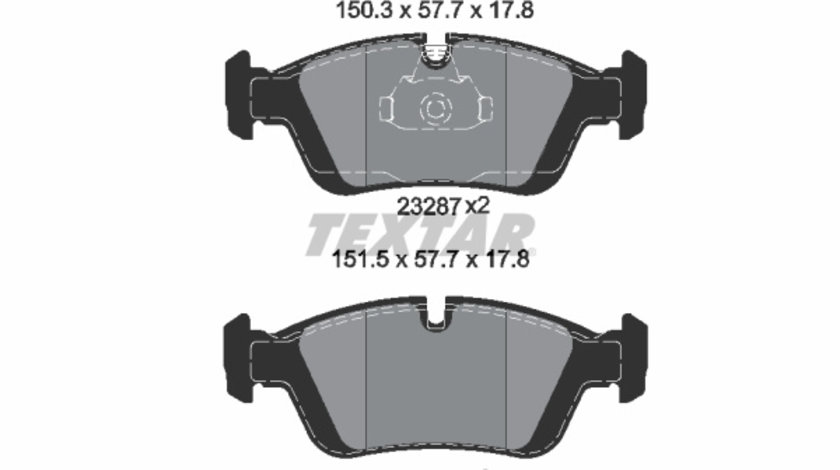 Set placute frana,frana disc punte fata (2328702 TEXTAR) ALPINA,BENTLEY,BMW,BMW (BRILLIANCE),De La Chapelle,WIESMANN