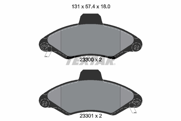 Set placute frana,frana disc punte fata (2330002 TEXTAR) FORD