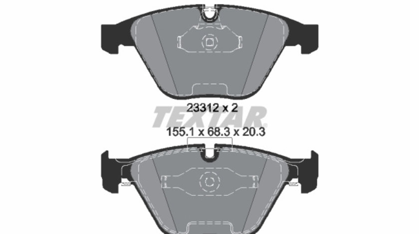 Set placute frana,frana disc punte fata (2331207 TEXTAR) BMW,BMW (BRILLIANCE)