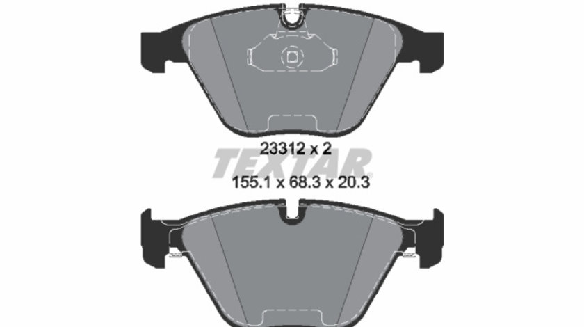 Set placute frana,frana disc punte fata (2331282 TEXTAR) BMW,BMW (BRILLIANCE)