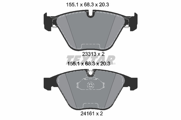 Set placute frana,frana disc punte fata (2331382 TEXTAR) BMW