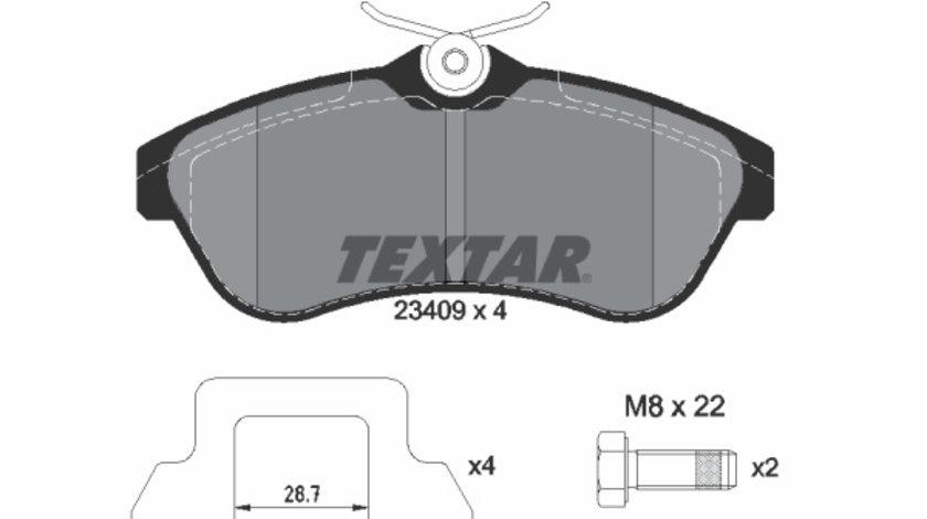 Set placute frana,frana disc punte fata (2340902 TEXTAR) Citroen