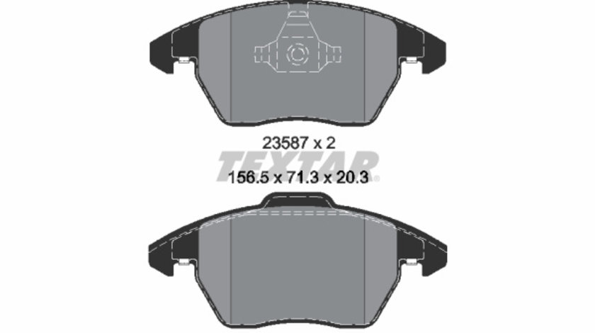 Set placute frana,frana disc punte fata (2358704 TEXTAR) AUDI,Citroen (DF-PSA),VW,VW (FAW)