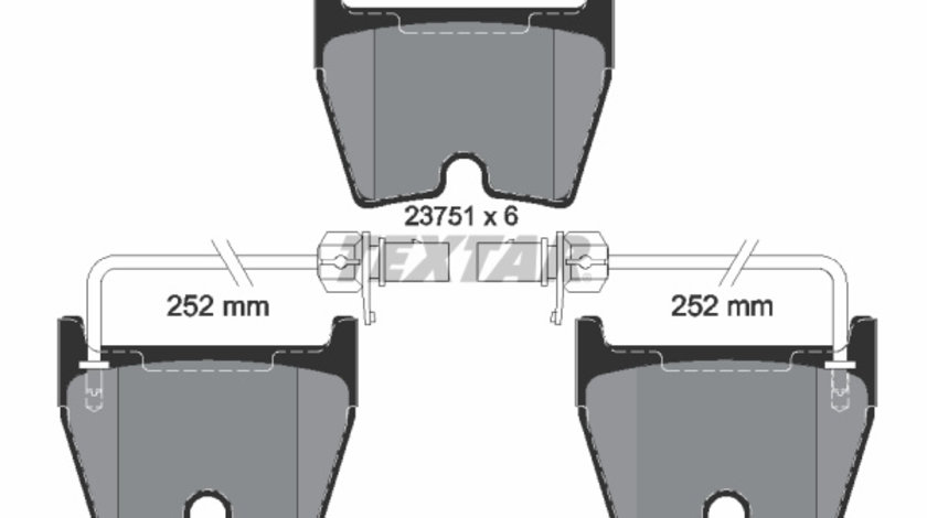 Set placute frana,frana disc punte fata (2375101 TEXTAR) AUDI,LAMBORGHINI,VW