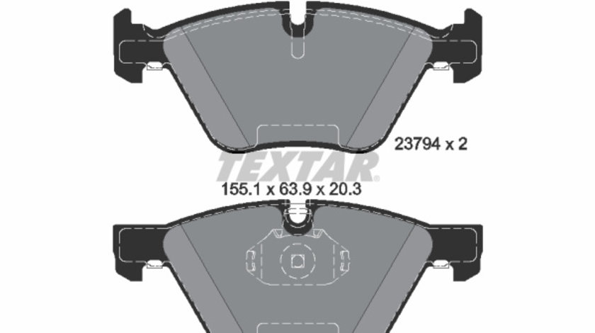 Set placute frana,frana disc punte fata (2379401 TEXTAR) BMW,BMW (BRILLIANCE)