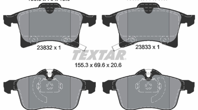 Set placute frana,frana disc punte fata (2383201 TEXTAR) CHEVROLET,HOLDEN,OPEL,SATURN,SUBARU,VAUXHALL