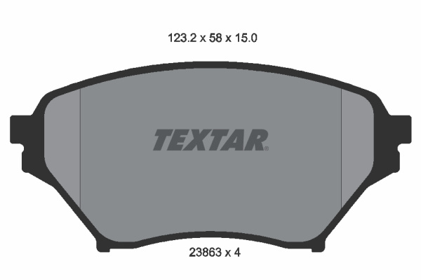 Set placute frana,frana disc punte fata (2386301 TEXTAR) EUNOS,MAZDA