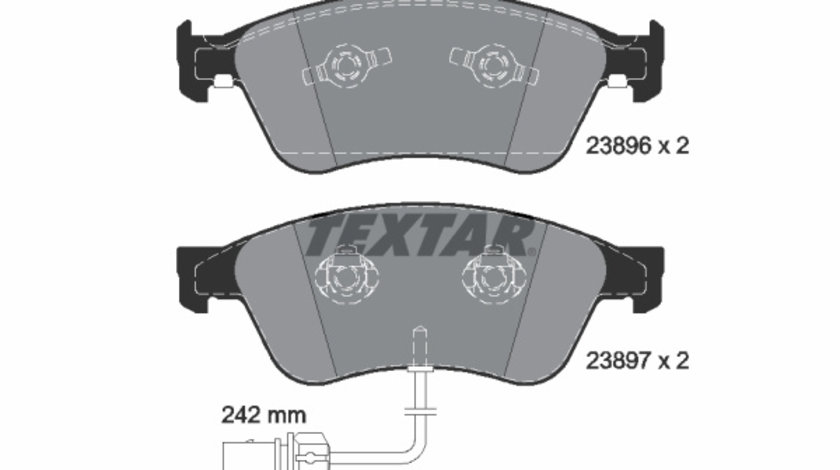 Set placute frana,frana disc punte fata (2389601 TEXTAR) AUDI,AUDI (FAW),VW