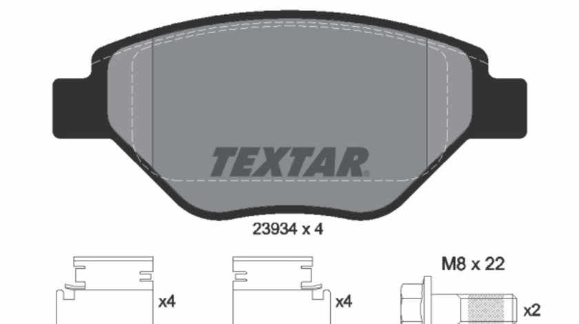 Set placute frana,frana disc punte fata (2393401 TEXTAR) RENAULT