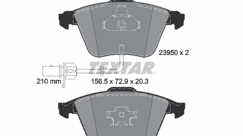 Set placute frana,frana disc punte fata (2395001 TEXTAR) AUDI,AUDI (FAW)