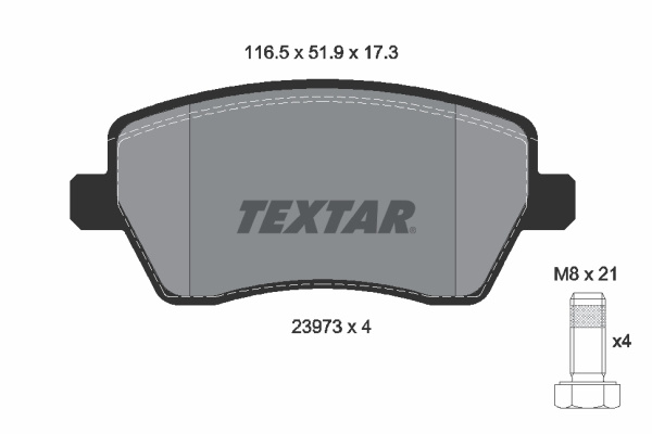 Set placute frana,frana disc punte fata (2397301 TEXTAR) DACIA,LADA,MERCEDES-BENZ,NISSAN,RENAULT