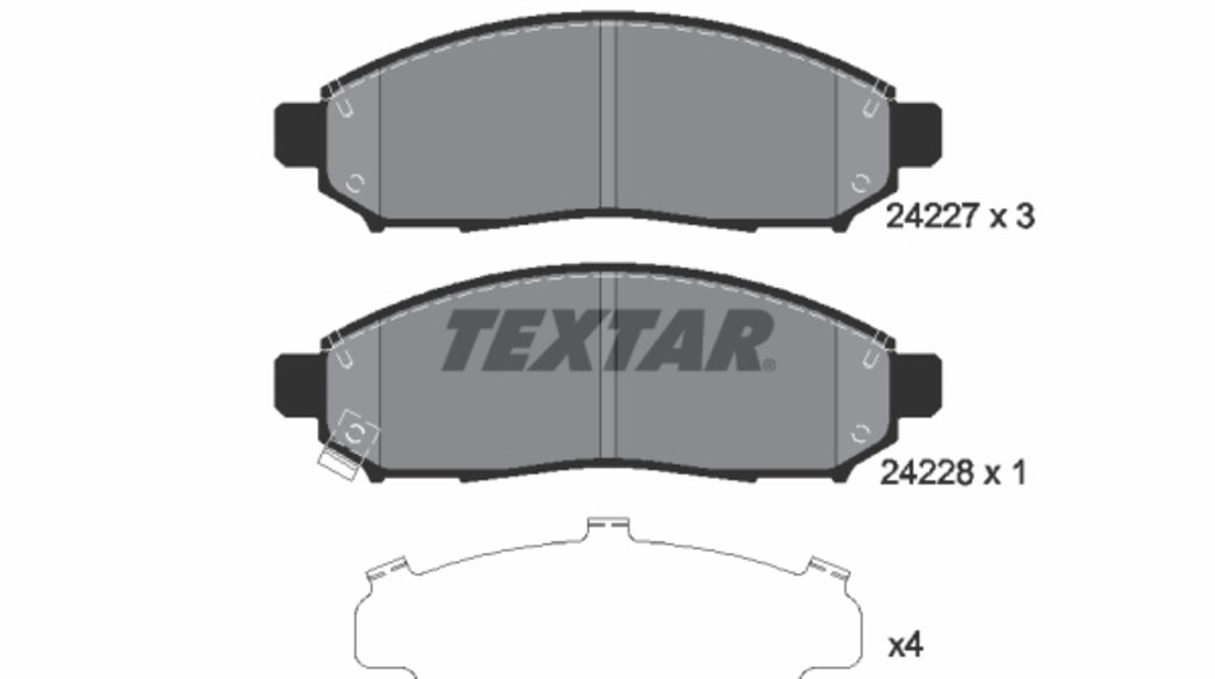 Set placute frana,frana disc punte fata (2422701 TEXTAR) NISSAN,NISSAN (ZHENGZHOU),SUZUKI