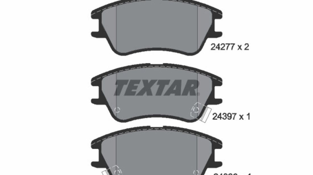 Set placute frana,frana disc punte fata (2427701 TEXTAR) DODGE,HYUNDAI,INOKOM