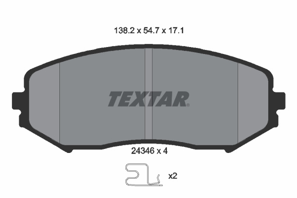 Set placute frana,frana disc punte fata (2434601 TEXTAR) SUZUKI