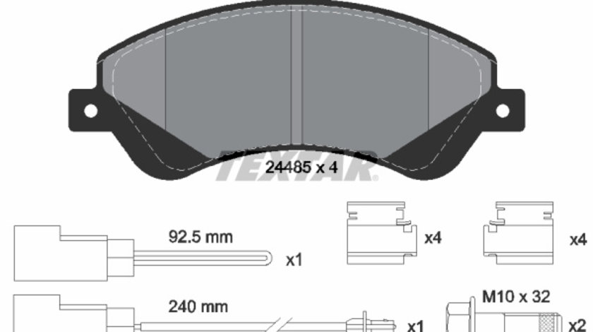 Set placute frana,frana disc punte fata (2448501 TEXTAR) FORD,FORD AUSTRALIA