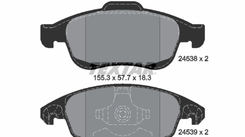 Set placute frana,frana disc punte fata (2453801 TEXTAR) Citroen,DS,PEUGEOT