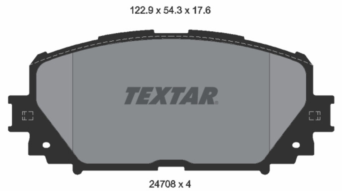 Set placute frana,frana disc punte fata (2470801 TEXTAR) DAIHATSU,TOYOTA