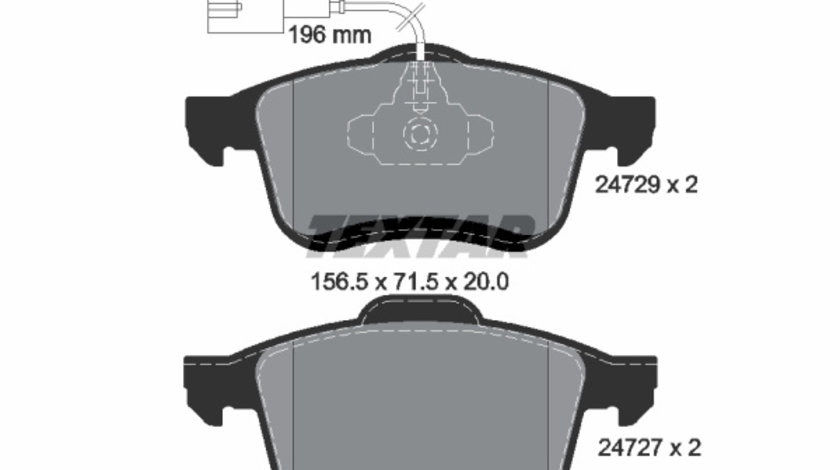 Set placute frana,frana disc punte fata (2472901 TEXTAR) FIAT,LANCIA,OPEL,RAM,VAUXHALL