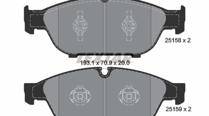 Set placute frana,frana disc punte fata (2515802 TEXTAR) AUDI,AUDI (FAW),VW (SVW)