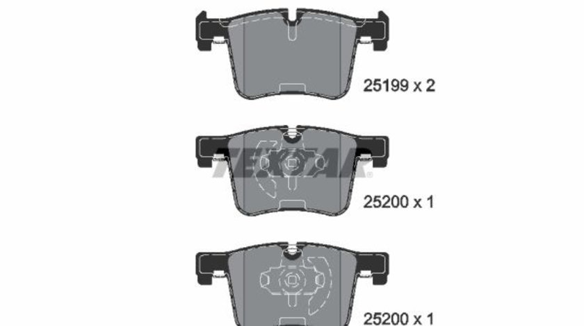 Set placute frana,frana disc punte fata (2519901 TEXTAR) BMW,BMW (BRILLIANCE)