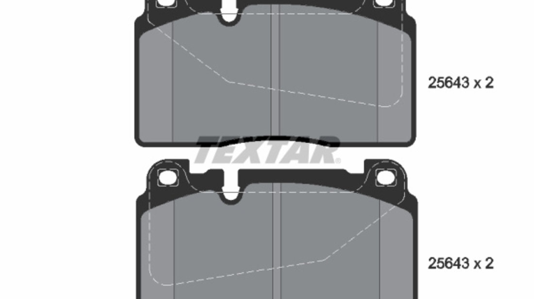 Set placute frana,frana disc punte fata (2564301 TEXTAR) AUDI,AUDI (FAW),PORSCHE