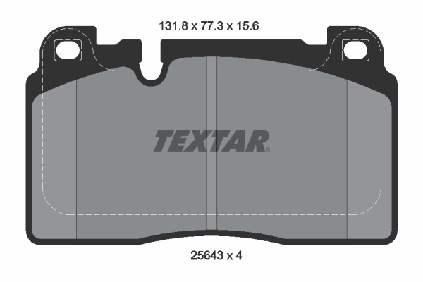 Set placute frana,frana disc punte fata (2564302 TEXTAR) AUDI