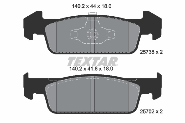 Set placute frana,frana disc punte fata (2573801 TEXTAR) DACIA,RENAULT