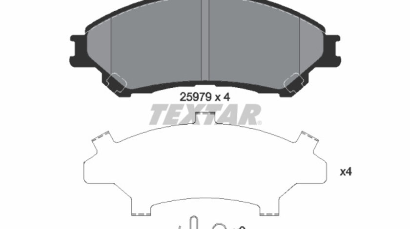 Set placute frana,frana disc punte fata (2597901 TEXTAR) MG (SAIC),MITSUBISHI,NISSAN,SUZUKI,SUZUKI (CHANGAN)