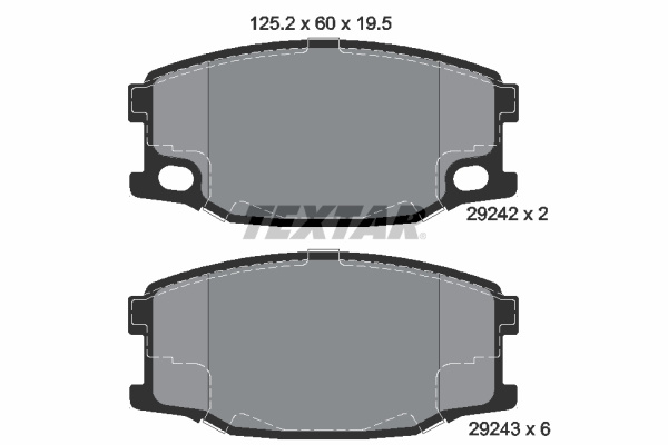 Set placute frana,frana disc punte fata (2924201 TEXTAR) MITSUBISHI