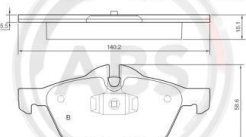 Set placute frana,frana disc punte fata (37279 ABS) MINI