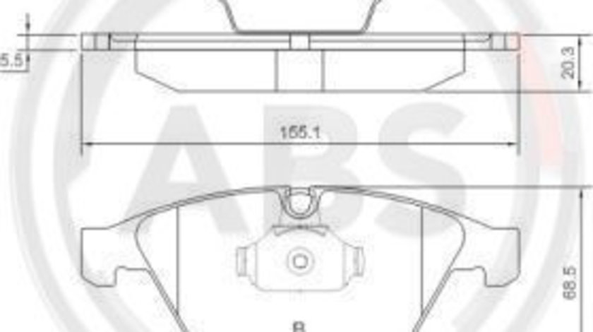 Set placute frana,frana disc punte fata (37346 ABS) BMW