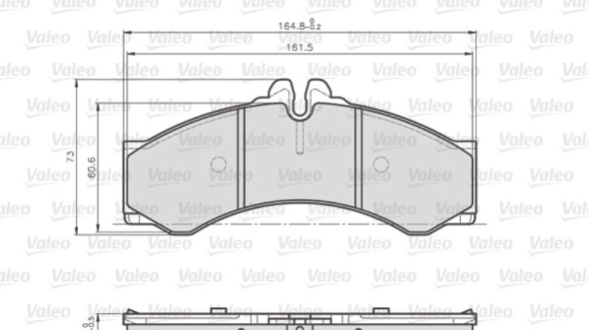 Set placute frana,frana disc punte fata (872076 VALEO) MERCEDES-BENZ