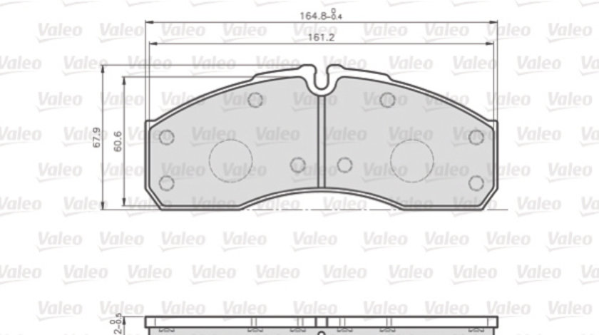 Set placute frana,frana disc punte fata (872160 VALEO) IVECO,RENAULT,RENAULT TRUCKS