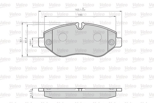 Set placute frana,frana disc punte fata (872229 VALEO) IVECO