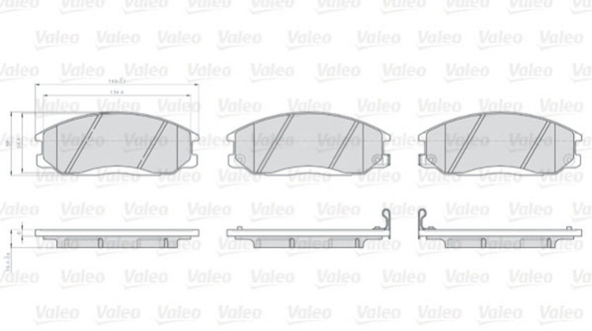 Set placute frana,frana disc punte fata (873569 VALEO) HYUNDAI